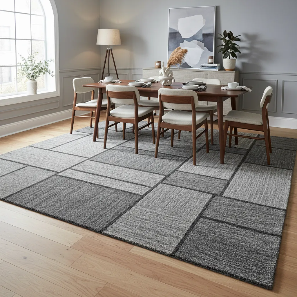 Geometric Viscose Carpet Dubai