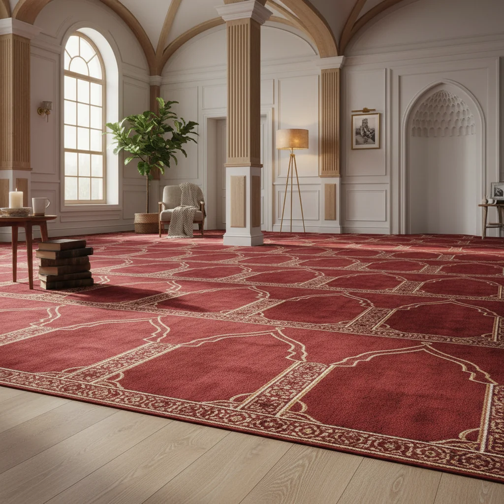 Red Mihrab Mosque Carpet Dubai