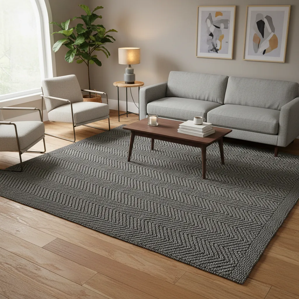 Graphite Chevron Sisal Carpet