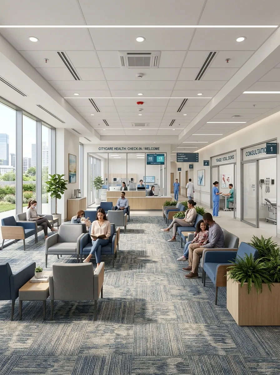 Antimicrobial Hospital Carpet Tiles Dubai