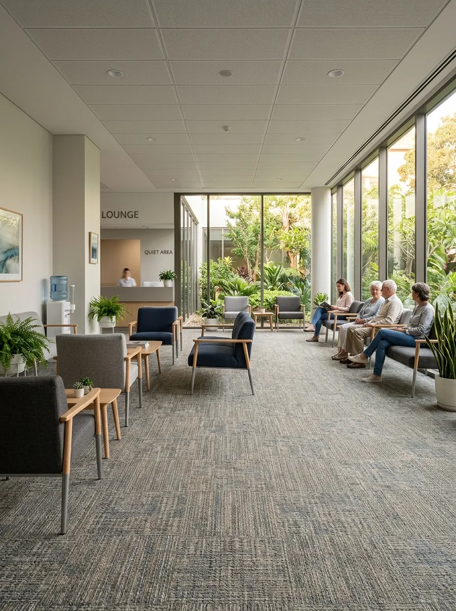 Serene Textured Hospital Carpet Tile Dubai