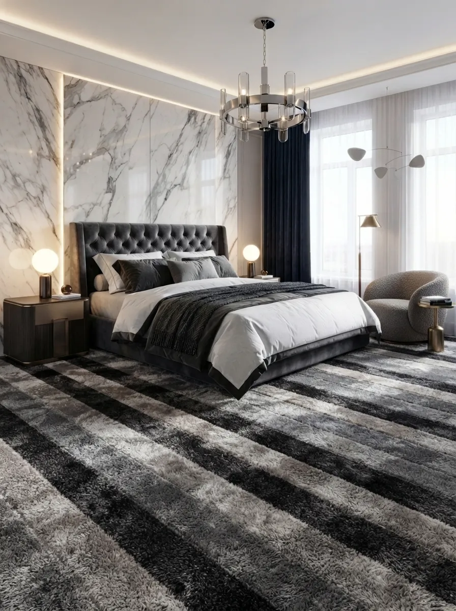 Shadow Stripe Bedroom Carpet, Dubai